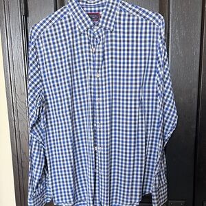 UNTUCKit Blue and White Checkered Men's Shirt
